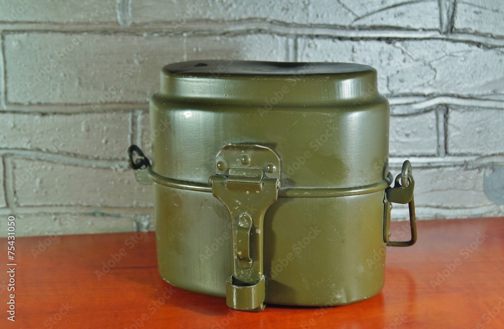 Army food container - Canteen, used in military and scouting Stock Photo |  Adobe Stock