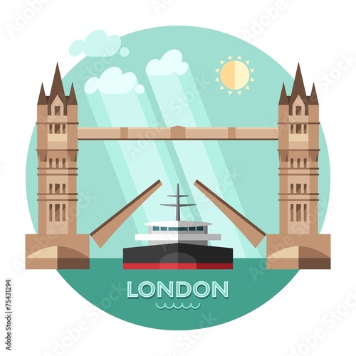 London  England  city vector background.