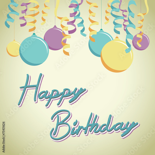 happy birthday balloon background