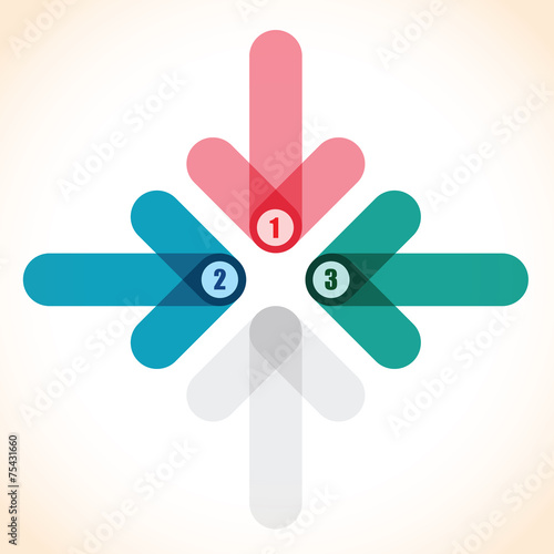 number arrow background