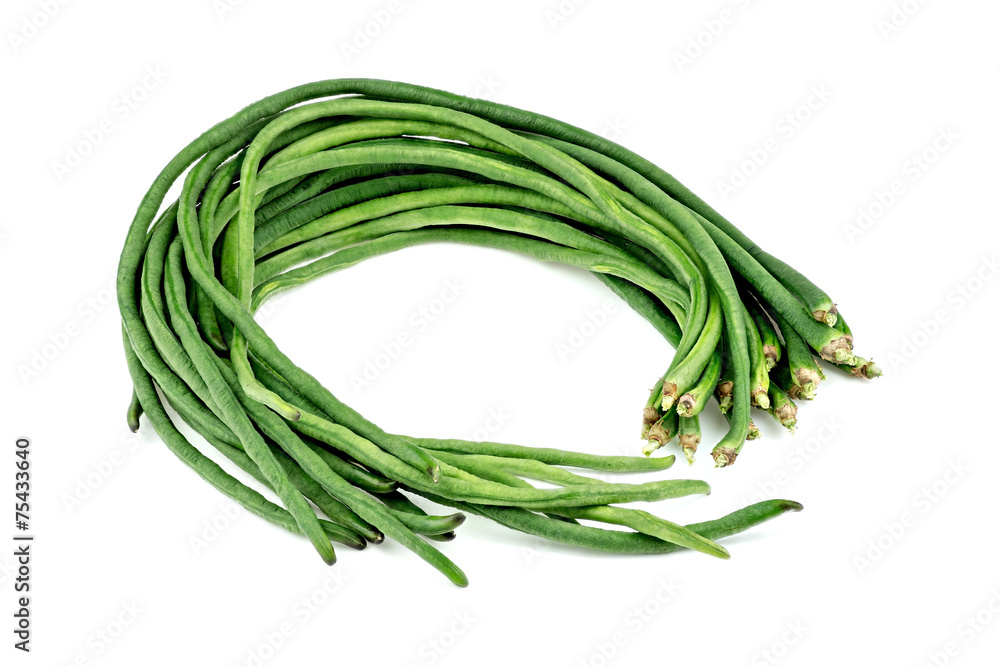 Organic cowpea beans isolated on white Organic cowpea beans isolated on white