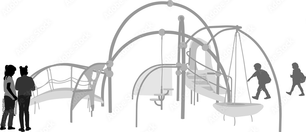 Girls at the Playground Girls at the Playground