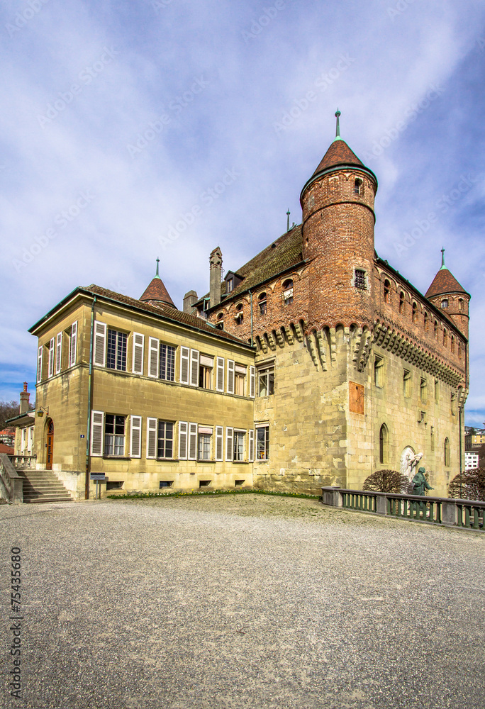 Old castle in Lausanne , Switzerland