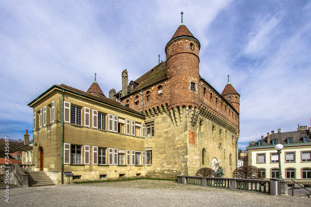 Old castle in Lausanne , Switzerland