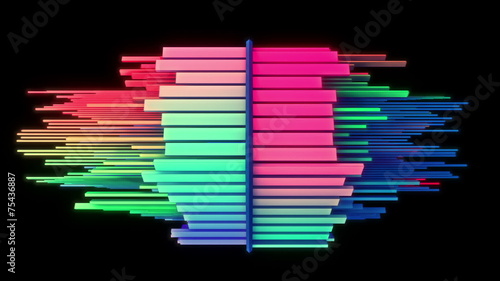Abstract audio visualizer multicolored equalizer