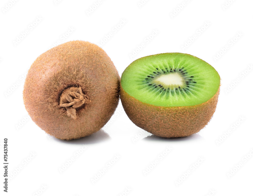 Kiwi fruit isolated on white background