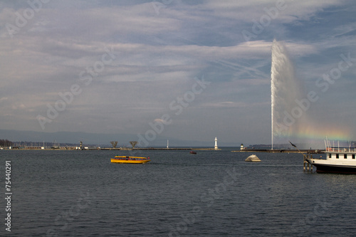 Fountain and Rainbow in Geneva 