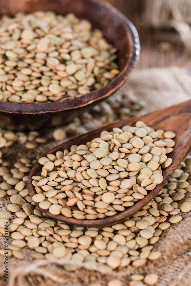 Portion of Brown Lentils