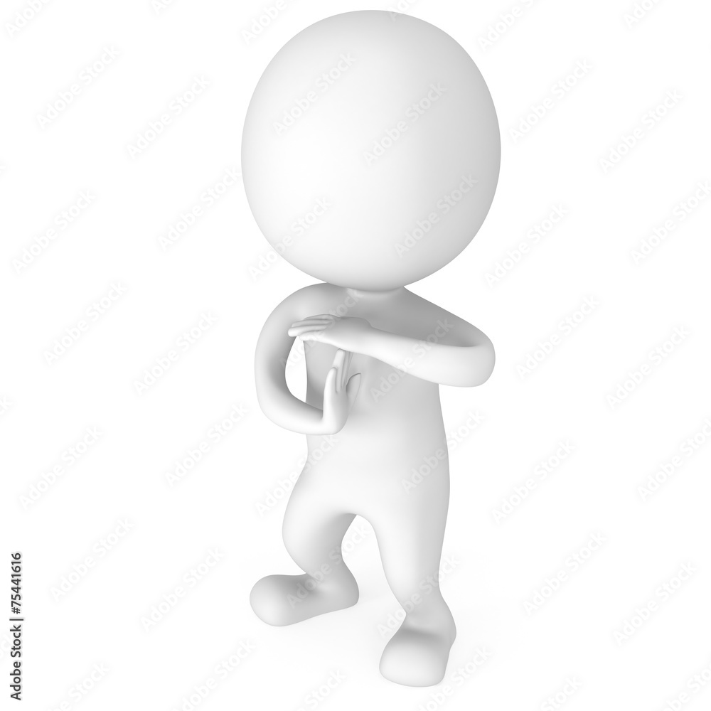 White cute man show time out gesture White cute man show time out gesture