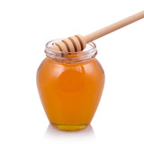 Honey dipper on jar