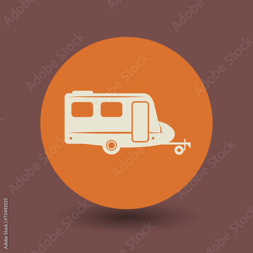 Camper symbol, vector