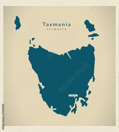 Фототапет Modern Map - Tasmania AU