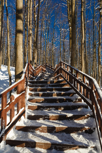 Wooden staircase