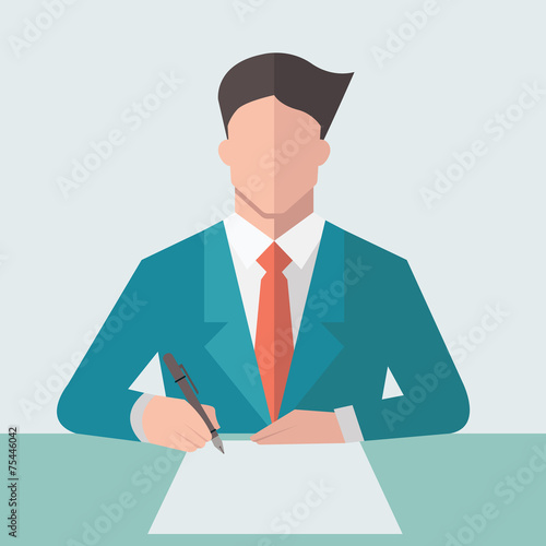 Signing contract