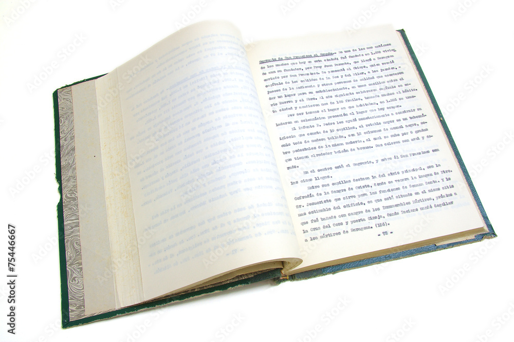 Obraz premium Old, antique and open book