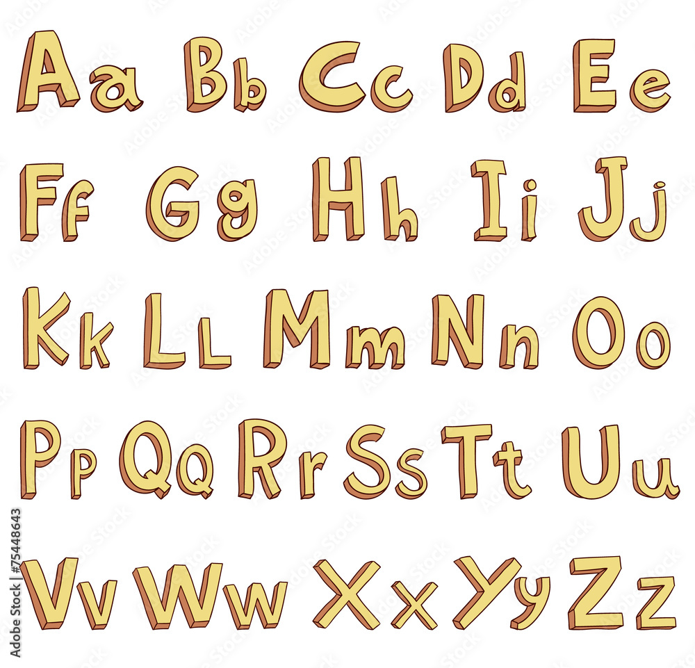 Vector alphabet font - Vector illustration Vector alphabet font - Vector illustration