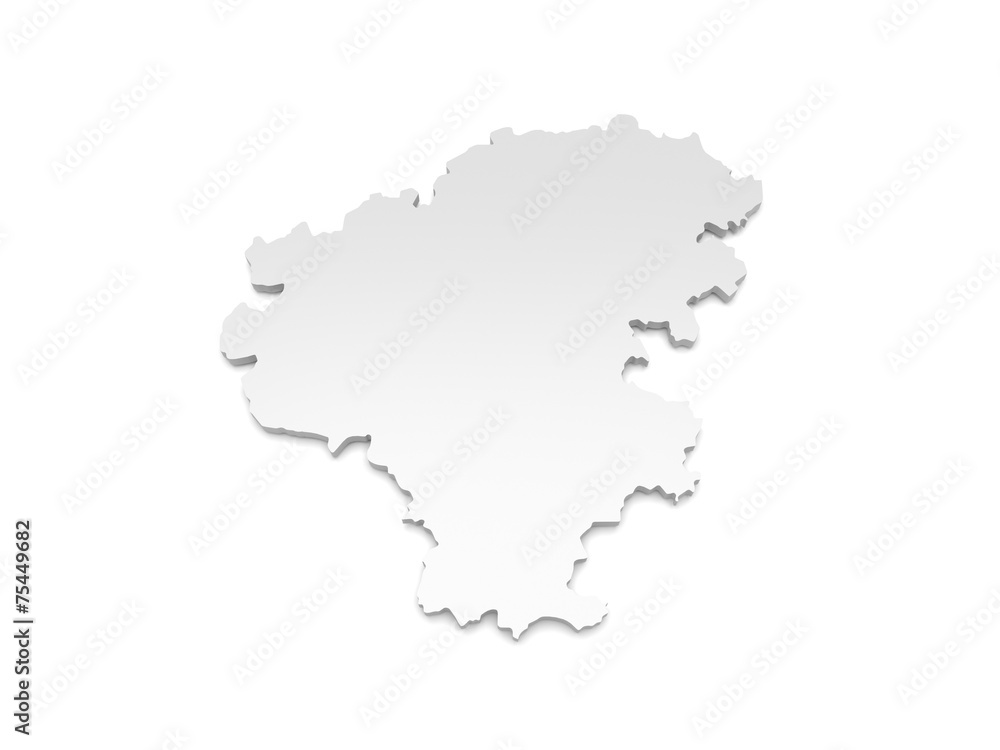 3D Karte Landkreis Zwickau
