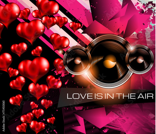 Happy Valentine's Day background with lovely Hearts