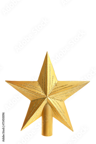 decorative yellow star for top of Christmas tree