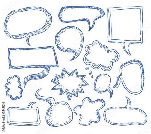 speech bubbles collection, vector illustration.