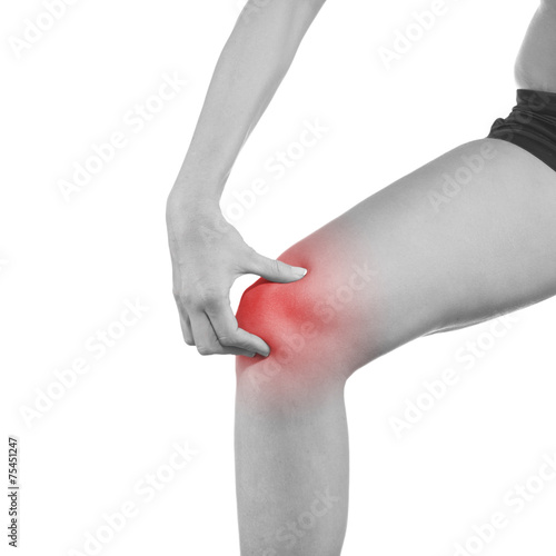 Pain in woman knee. © Lovrencg