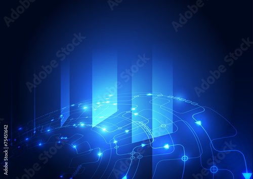 Abstract circuit technology concept background. Vector