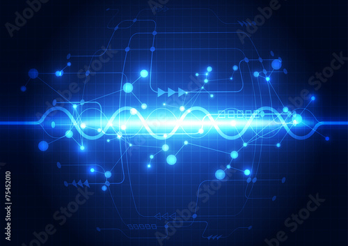 abstract future technology concept background, vector