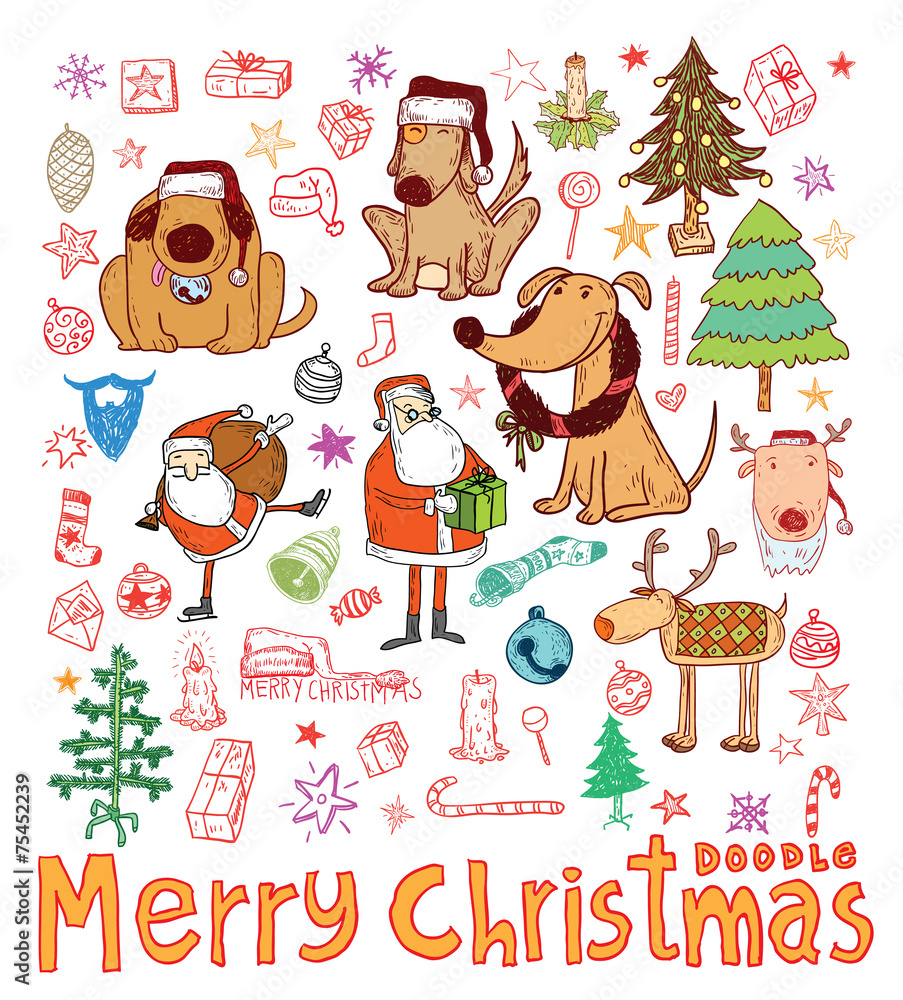 Doodle Christmas element. vector illustration. Doodle Christmas element. vector illustration.