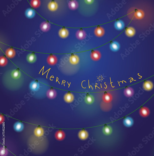 Christmas string lights. vector illustration.