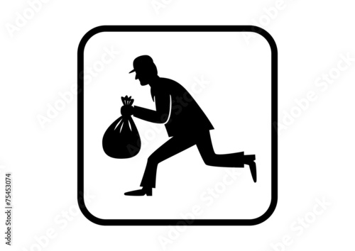 Thief icon on white background