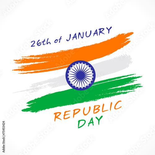 happy india republic day greeting design vector