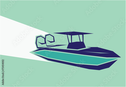 Fast boat Vector