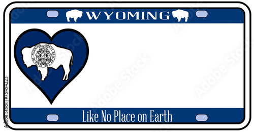 Wyoming State License Plate