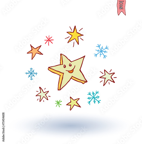 stars icon Isolated . Vector illustration.