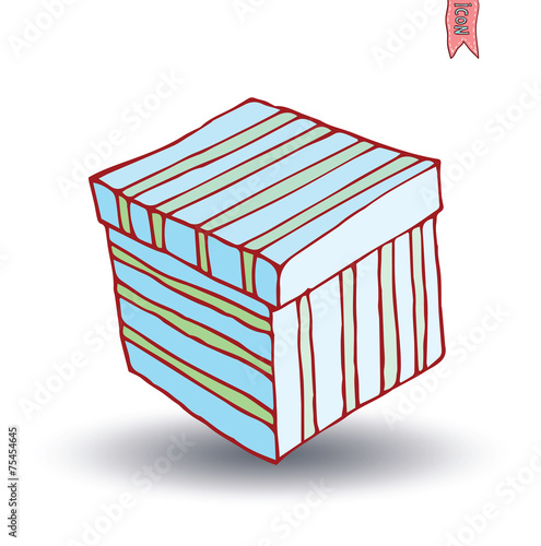 present icon, vector illustration.