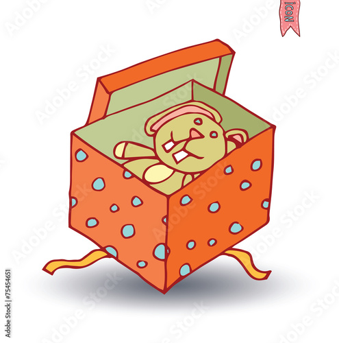 present icon, vector illustration.