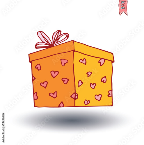 present icon, vector illustration.