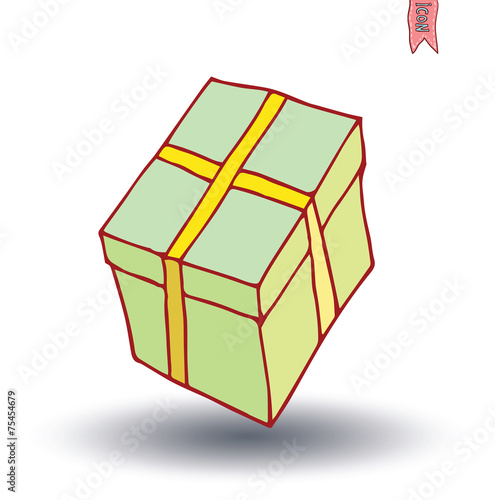 present icon, vector illustration.