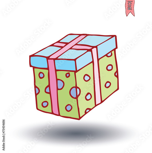 present icon, vector illustration.