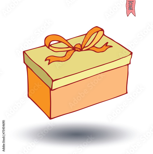 present icon, vector illustration.
