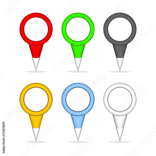 Colorful pointers for the map