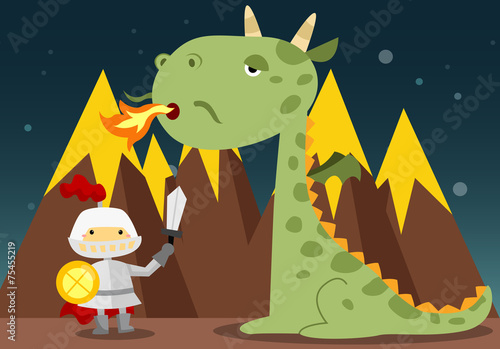 knight and dragon