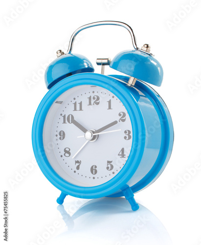 alarm clock watch on white background
