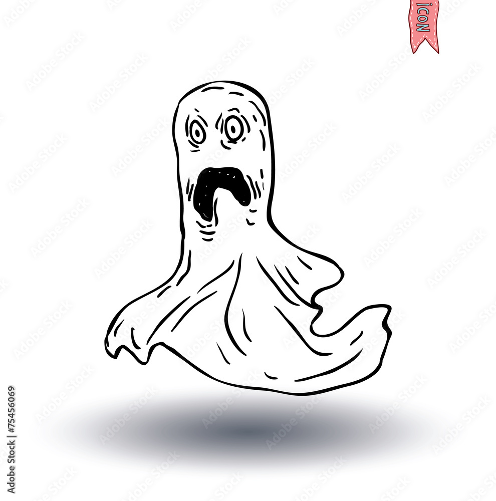 Ghost cartoon icon. vector illustration. Ghost cartoon icon. vector illustration.
