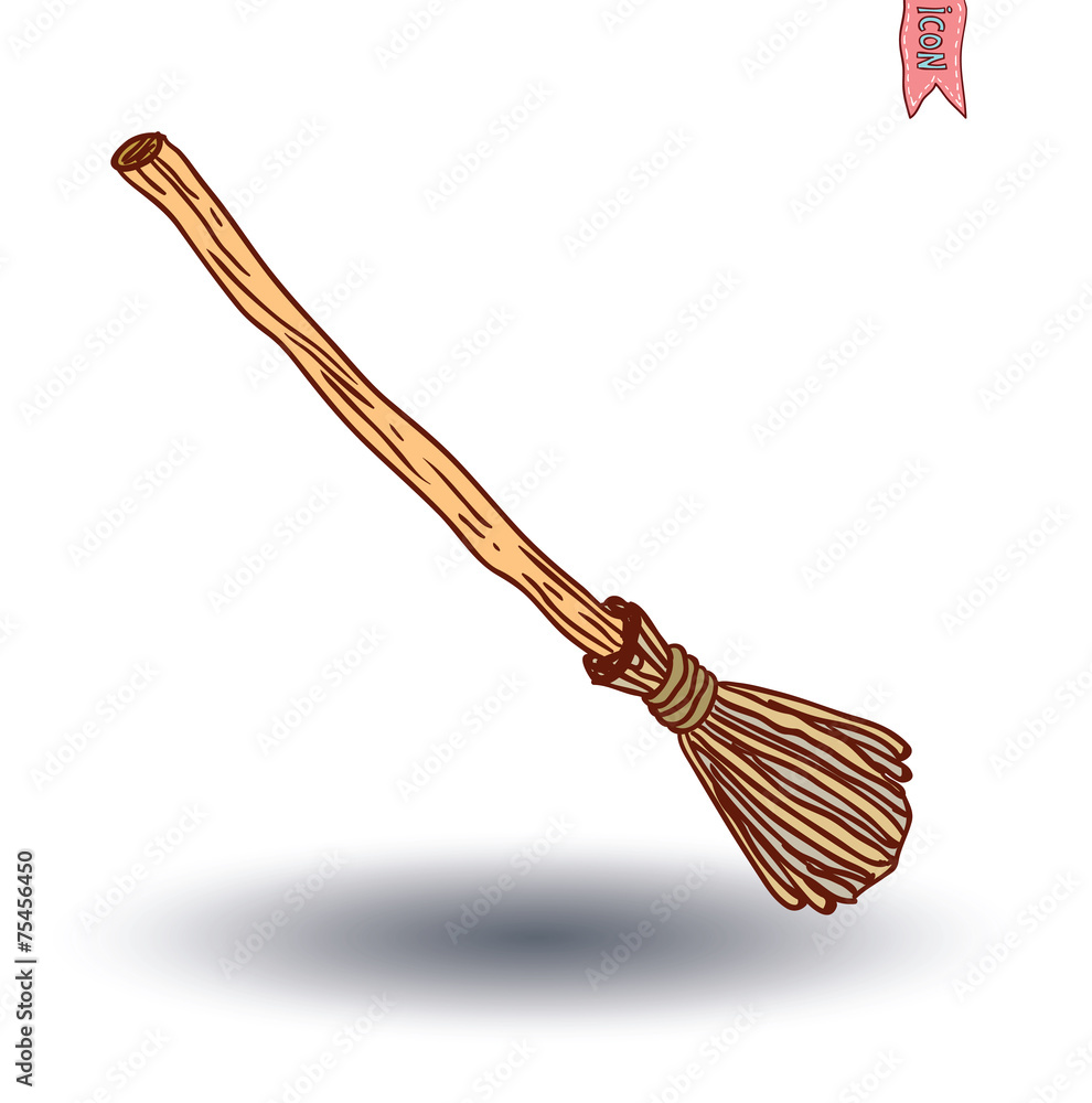 witche broomstic. vector illustration witche broomstic. vector illustration