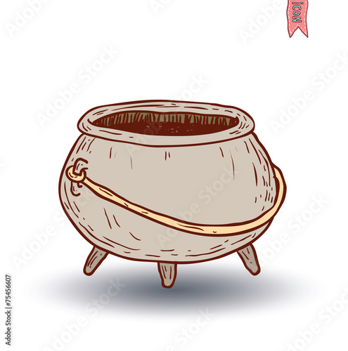 Witches cauldron. vector illustration