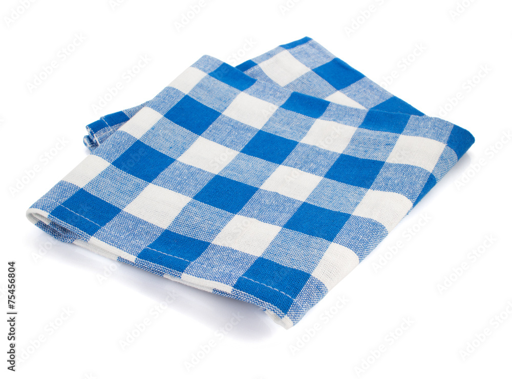 folded napkin on white background folded napkin on white background