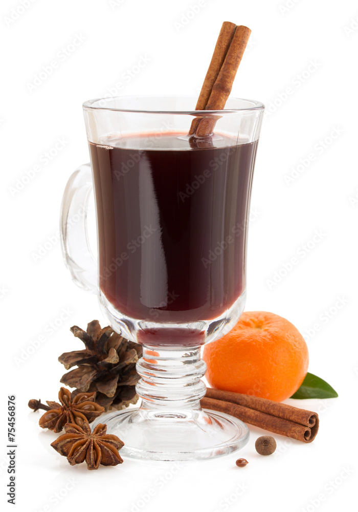mulled wine on white mulled wine on white