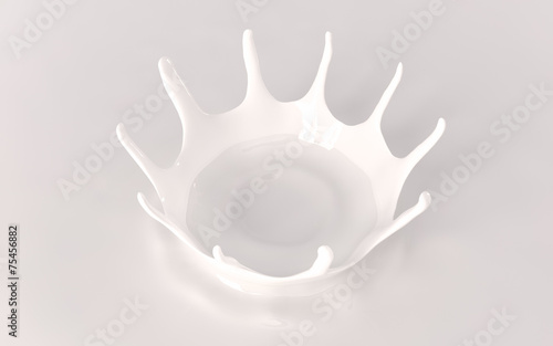 Milk splash - 3d rendering