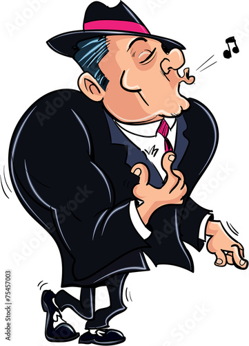 Cartoon muscled gangster